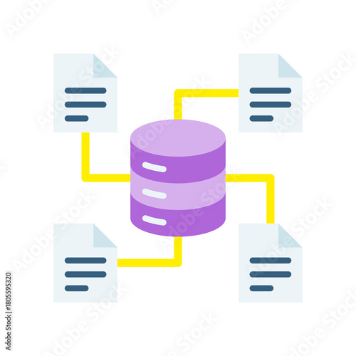 Data Organization flat icon