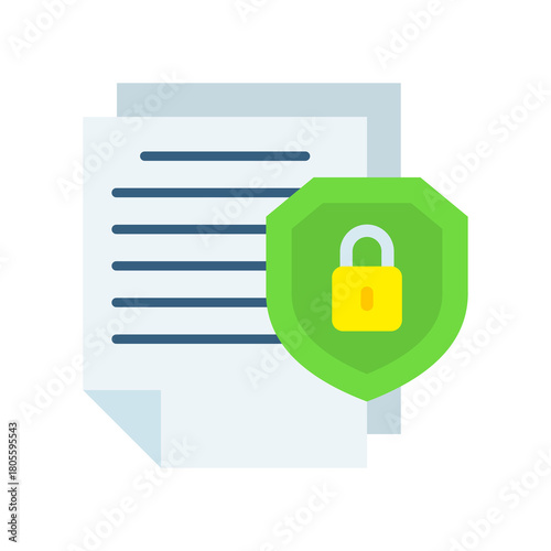 Document Security flat icon