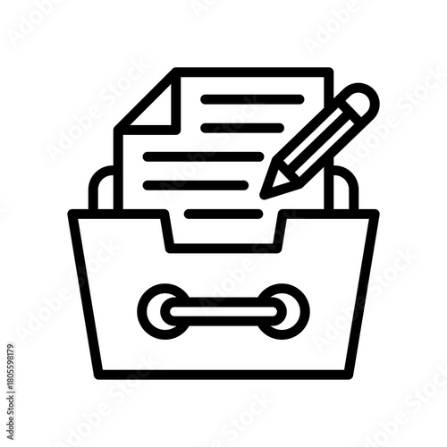 Record Keeping line icon