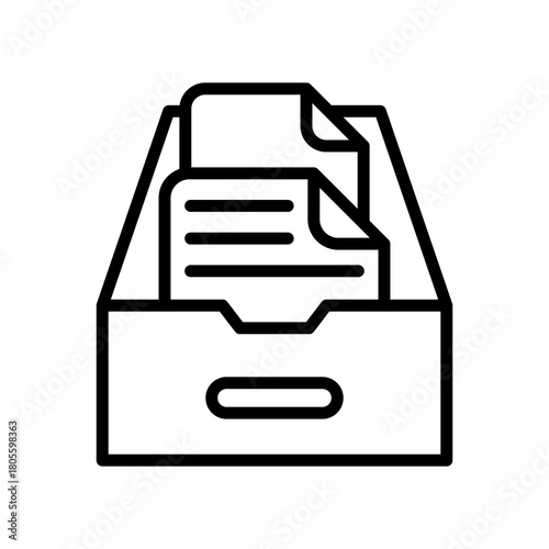 Document Archiving line icon