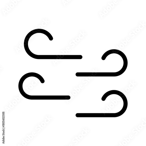 Wind Minimal Icon Set, Collection of Modern and Clean Weather and Nature Icons for Apps and Design Projects