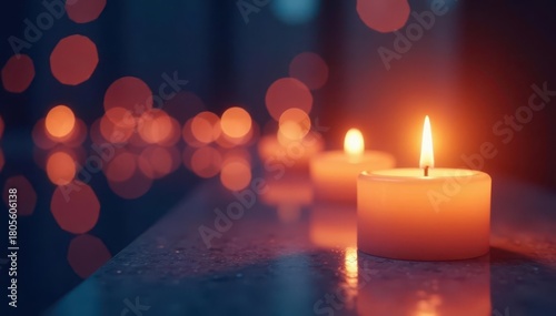 Abstract silver candlelight glow, ethereal backdrop, abstract background, macro