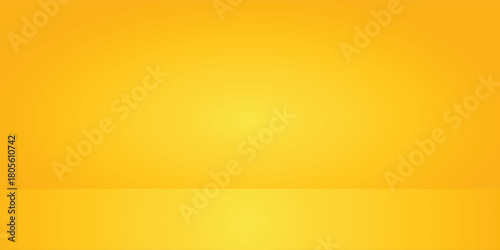 yellow background abstract with Gradient in empty room studio, Yellow empty room studio gradient used for background, yellow background studio with shine use for product shooting