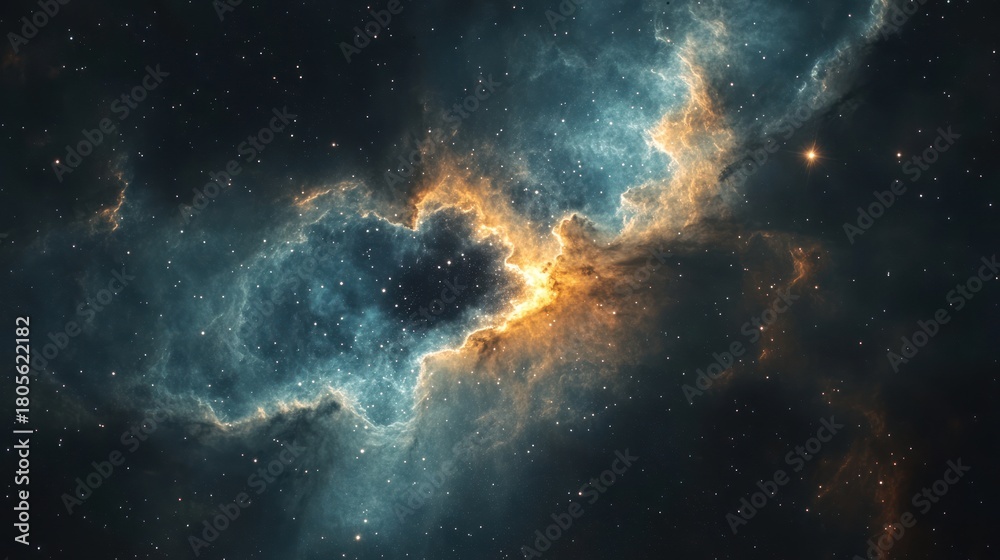 Fototapeta premium Colorful nebulae in deep space (1)