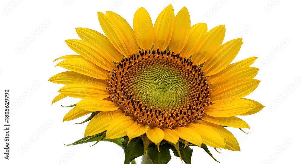 Fototapeta premium Sunflower PNG with Transparent Background. Fresh Sunflower from Sunflower Field