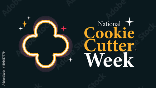 National Cookie Cutter Week, Baking Tools, Holiday Cookies, Festive Kitchen Illustration