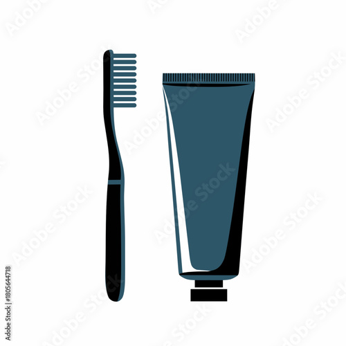 Toothbrush and Toothpaste Dental Hygiene Vector Illustration