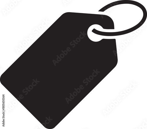 Blank vector price tag icon for e-commerce promotions and retail sales advertising on a clear background