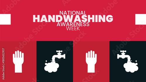 National Handwashing Awareness Week, Hygiene Safety, Clean Hands, Health Protection Illustration
