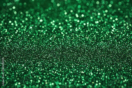 Wallpaper Mural close-up of shimmering green glitter with soft bokeh, sparkling festive texture evoking joy and magic Torontodigital.ca