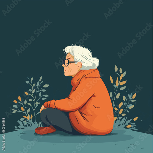 senior old elderly woman