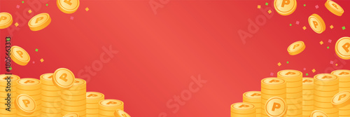 コイン山分けの背景素材