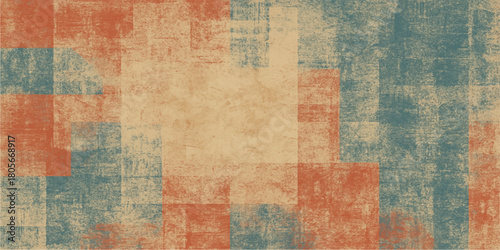 Colourful striped wooden background with aged paper texture and vintage paint design