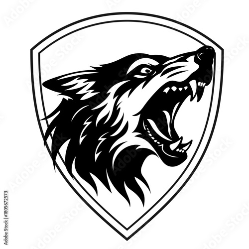 Silent Hunter and Ambush Squad Wolf Logo Sticker