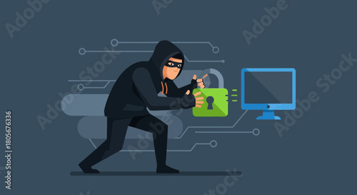 Aggressive hacker tries to unlock digital data with criminal intent scheme