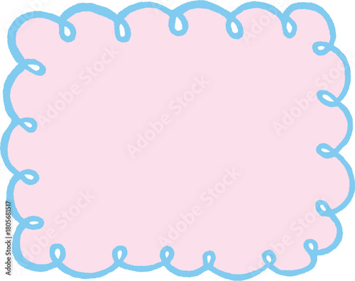 手描きくるくる枠（バイカラー）