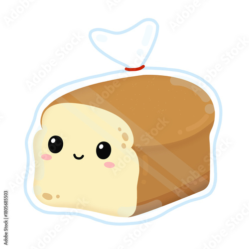 Bread in a plastic wrap