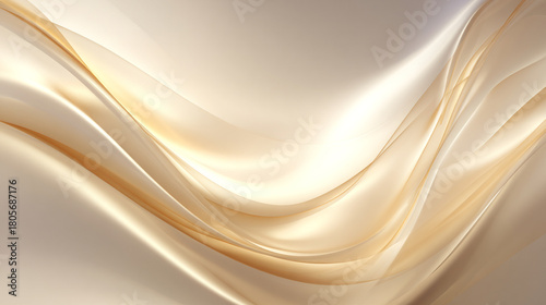 Panel kuchenny z motywem Golden Waves: An abstract composition featuring elegant, flowing golden waves against a soft background, evoking a sense of luxury, and sophistication.