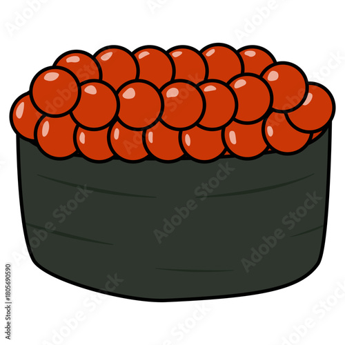 caviar roe sushi vector illustration