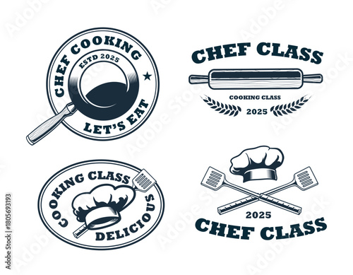 cooking logo and labels design