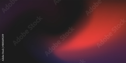 Abstract grainy gradient background with orange, purple, pink, and black colors. dynamic multi-color noise texture for banner, poster, cover, wallpaper, backdrop design