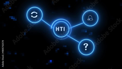 Wallpaper Mural Digital technology network system animation. Global network connection concept. Torontodigital.ca