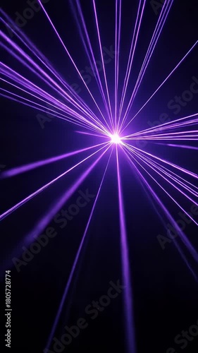 Purple Light Streaks Zooming Towards Bright Center Abstract Footage