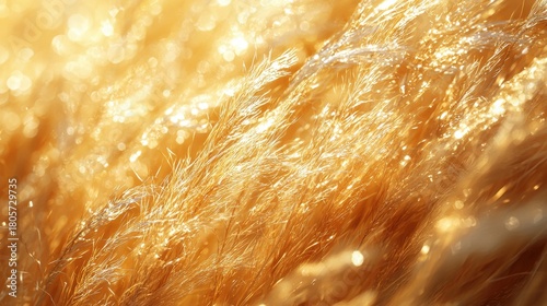 aerial photograph of a golden dry grass field, warm sunlight