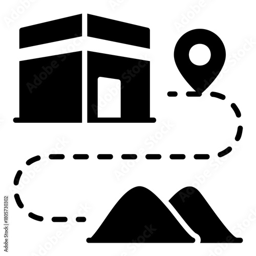 Sa'i route icon in the Hajj pilgrimage