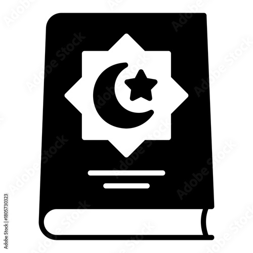 Quran icon, the holy book of Muslims