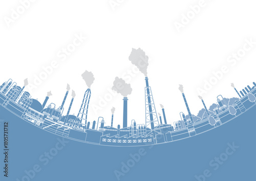 工場地帯のベクターイラスト