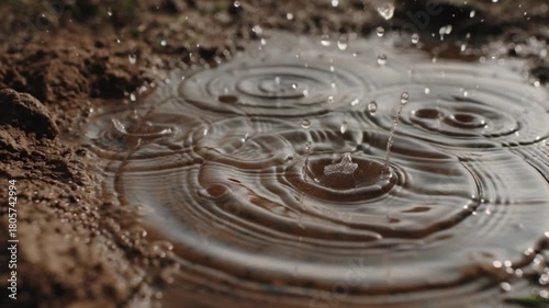 Abstract Brown Color Water Surface Ripple Texture Background Seamless Loop Footage