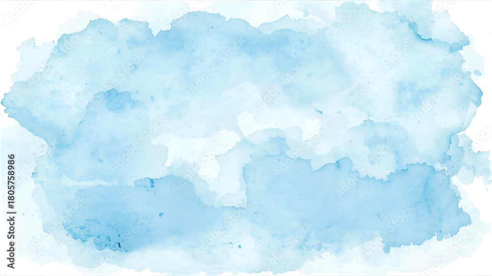 Obraz premium 青いウォーターカラーのデザイン背景
