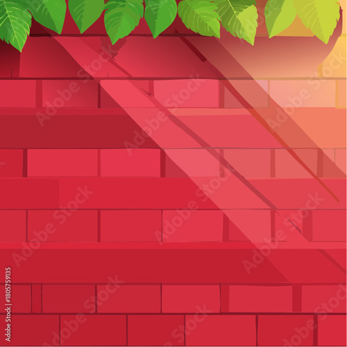 Brick wall and wooden floor background vector design illustration
1