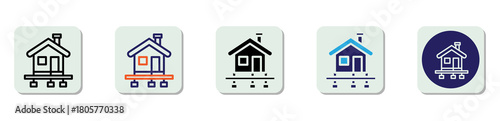 Foundation Icon Multi Style Vector Illustration