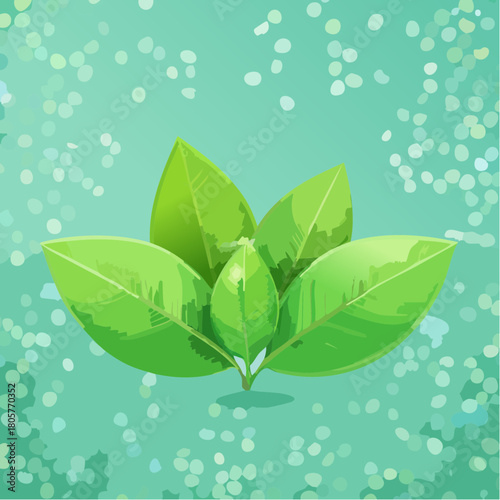 Green leaf vector icon. Organic eco symbol nature plant isolate leaf icon design.
1