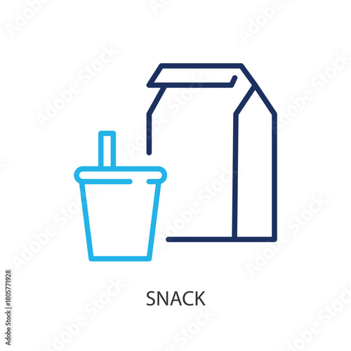  Snack thin line icons. Original vector illustration.