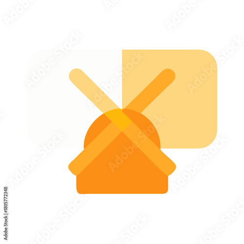 Abstract geometric icon symbolizing broadcast television media stream services