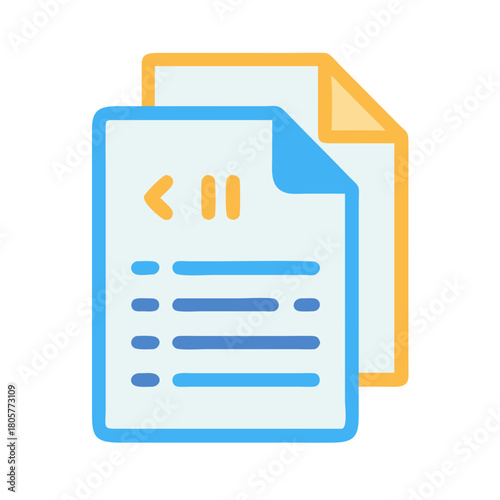 Files icon vector symbol data documents information paper content