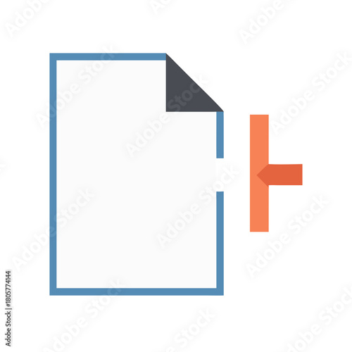 File attachment icon illustration for software application UI