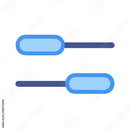 Two slider control bars for settings or adjustments