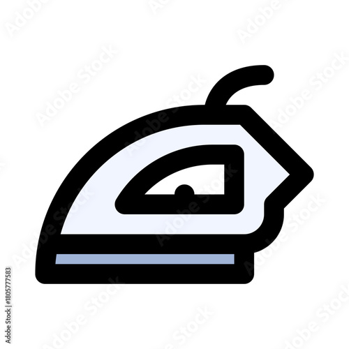 Iron, ironing clothes, doodle vector illustration, simple concept, isolated on a white background