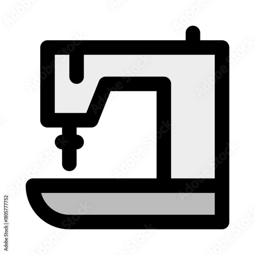 Sewing machine, doodle vector illustration, simple concept, isolated on a white background