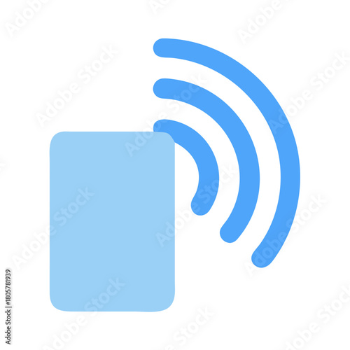 Simple wireless connection icon illustration on a black background
