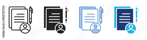 Resume icon set multiple style collection