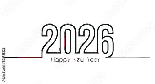 Celebrate the New Year 2026 with this modern and festive design that captures the excitement and joy of new beginnings, perfect for holiday promotions