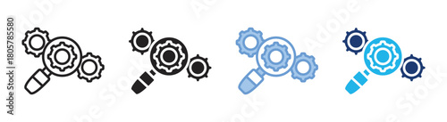 Boolean search icon set multiple style collection