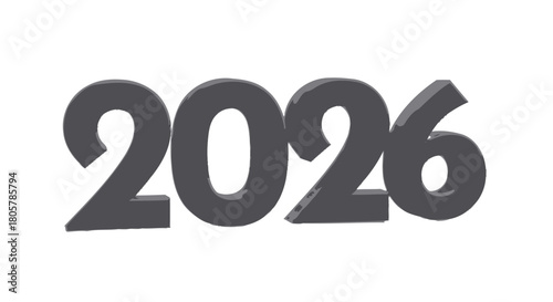 Welcome 2026 with a bold design, perfect for New Year's celebrations, calendars, and modern event promotions, bringing a touch of futuristic style now