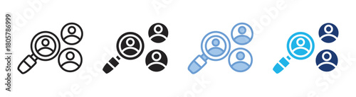 Vacancy icon set multiple style collection