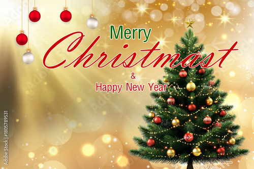 merry christmas greeting card